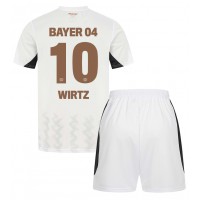 Bayer Leverkusen Florian Wirtz #10 Bortedraktsett Barn 2024-25 Kortermet (+ Korte bukser)